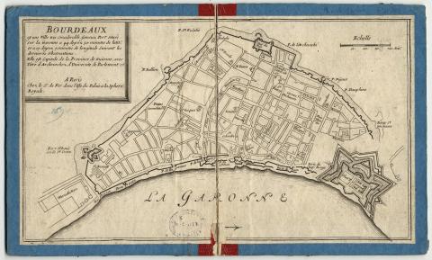 L’acte du 12 novembre 1455 notifie la construction des châteaux Trompette et du Hâ, formant les fortifications de la ville avec le Fort Sainte-Croix. Cet acte désigne Jean de Vignes comme l’architecte. Début des travaux en janvier 1456.